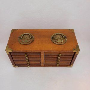 Retro MCM Teak Coaster Set